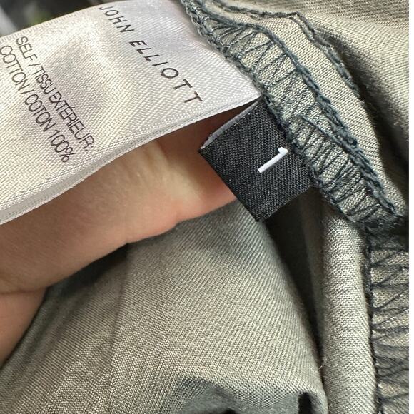 John Elliott Grey Tomba Himalayan Trousers Mens Sz 1 US S Slim Fit Waxed Cotton - Picture 8 of 8